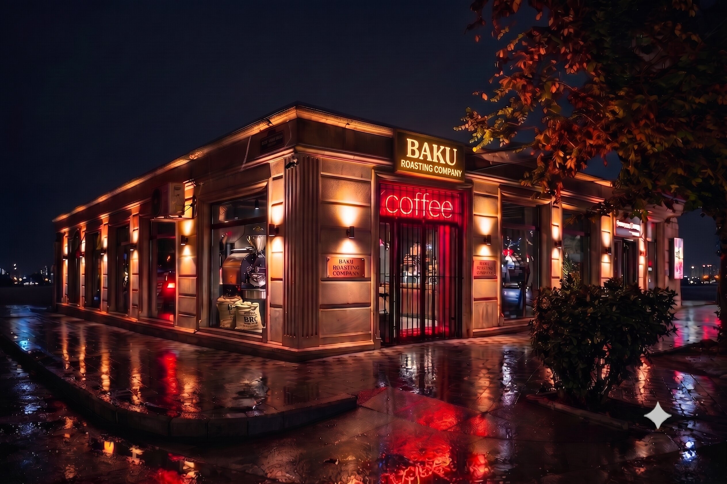 Baku Roasting Company kafe — bayır görünüş